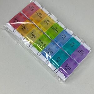Weekly Medical Pill Organizer Multicolor 2 Sets